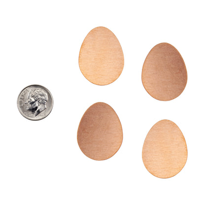 Copper Blanks - Imperfect Egg - Pkg/4 with dime
