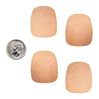 Copper Blanks - Cushion - Pkg/4 with dime