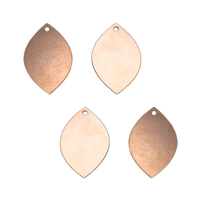 4 Copper Blanks - Leaf