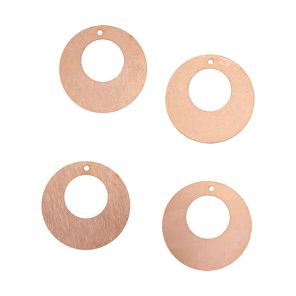 Copper Blanks - Open Round - Pkg/4 25mm