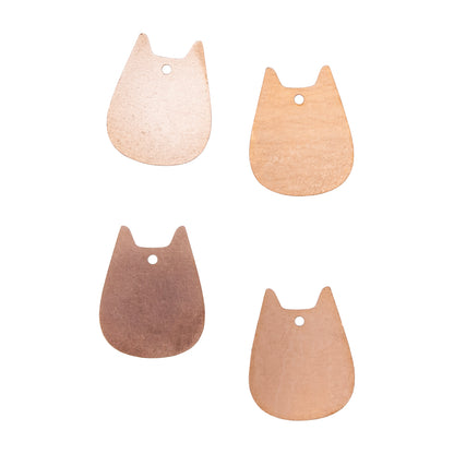 Copper Blanks - Cat Face - Pkg/4