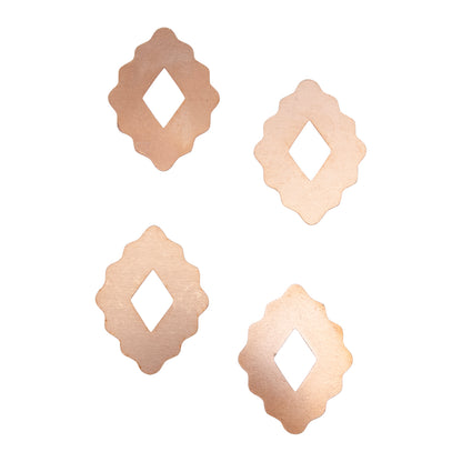 Copper Blanks - Wavy Diamond - Pkg/4