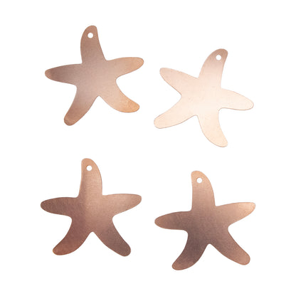Copper Blanks - Starfish - Pkg/4
