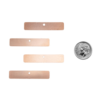 Copper Blanks - Bar - Pkg/4 with dime