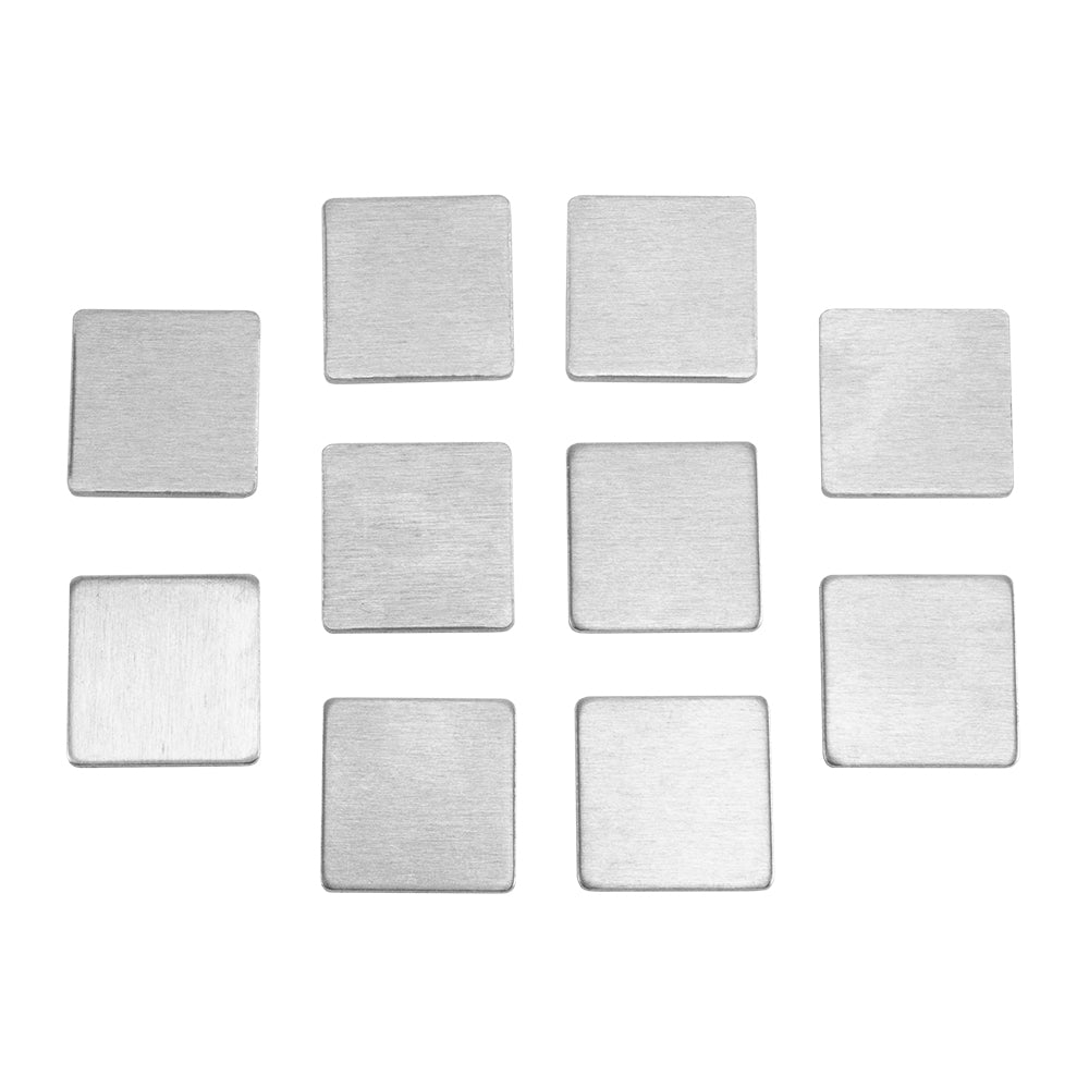 10 Rounded Square Aluminum Blanks 