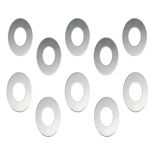 10 Open Oval Aluminum Blanks 