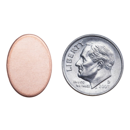 Copper Shape - Oval - 3/4"  with dime