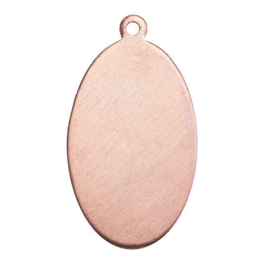 Copper Shape - Oval Pendant - 5/8" x 1-1/8" Pkg/6