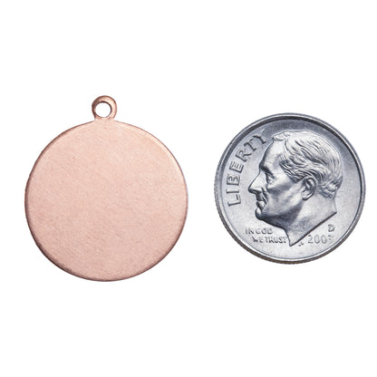 Copper Shape - Round Drop - 3/4" with dime