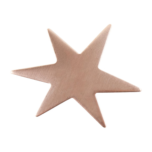 Copper Shape - Funky Star - 1-1/8" Pkg/6