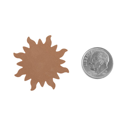 Copper Shape - Sunburst - 1-1/4" - with dime