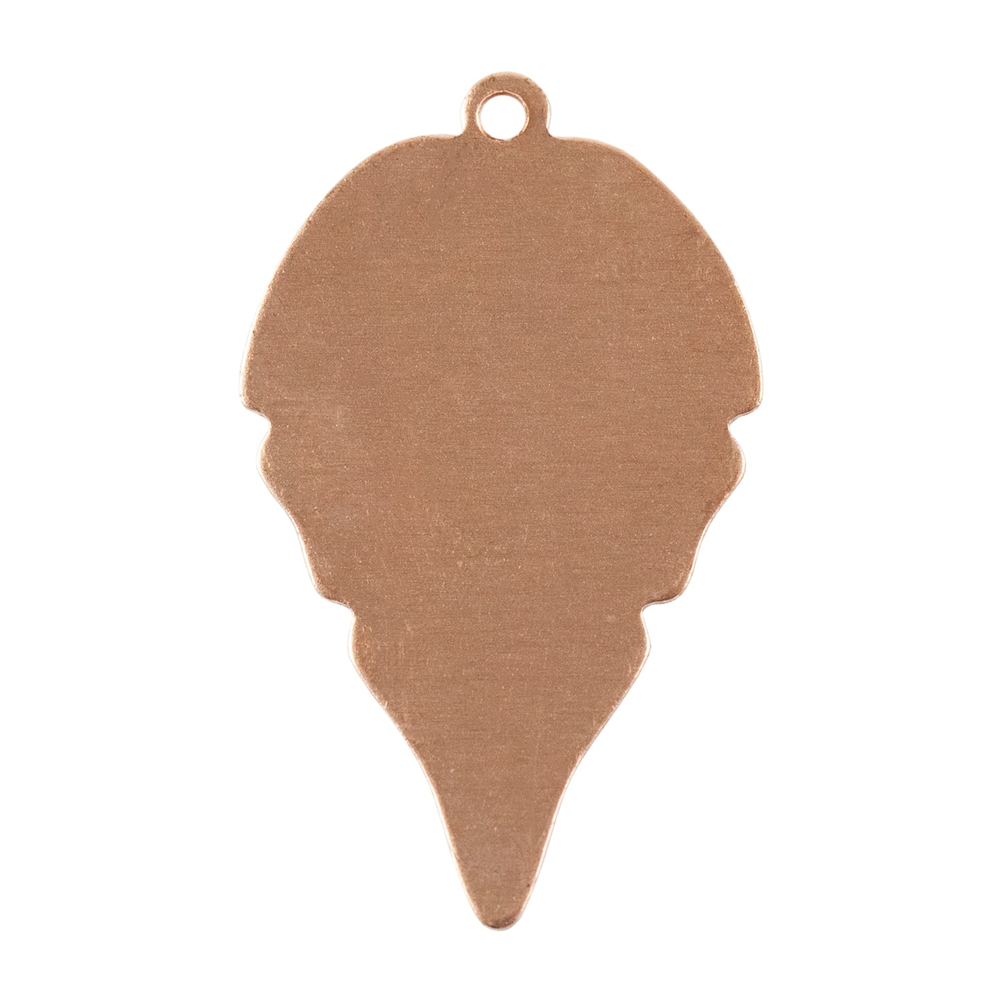 Copper Shape - Leaf with ring - 27mm x 18mm Pkg/6