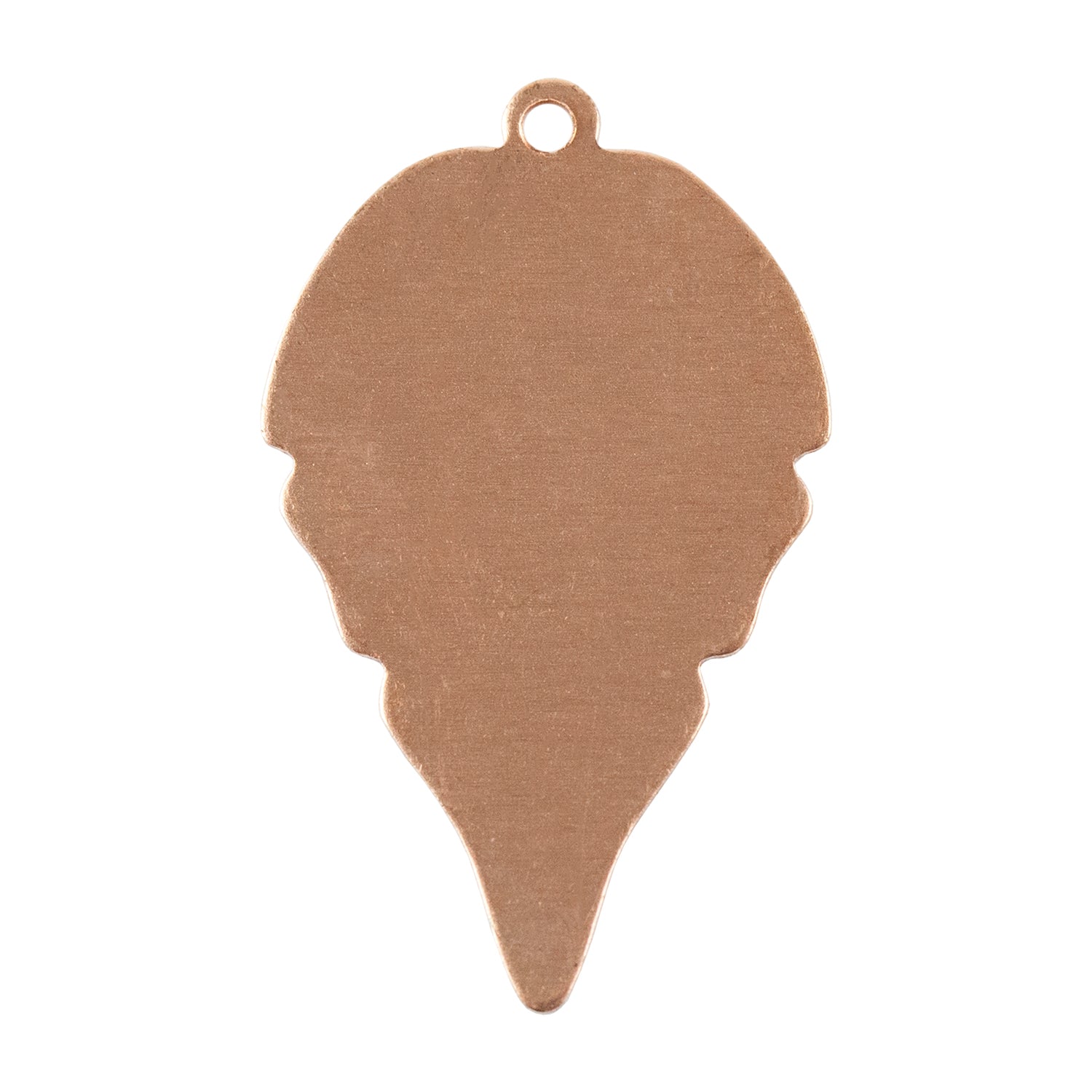 Copper Shape - Leaf with ring - 27mm x 18mm Pkg/6