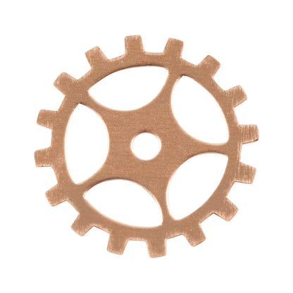 Copper Shape - Gear with Spokes - 3/4" Pkg/6