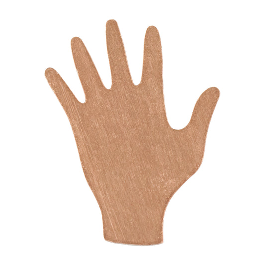 Copper Shape - Hand - 3/4" x 7/8" Pkg/6