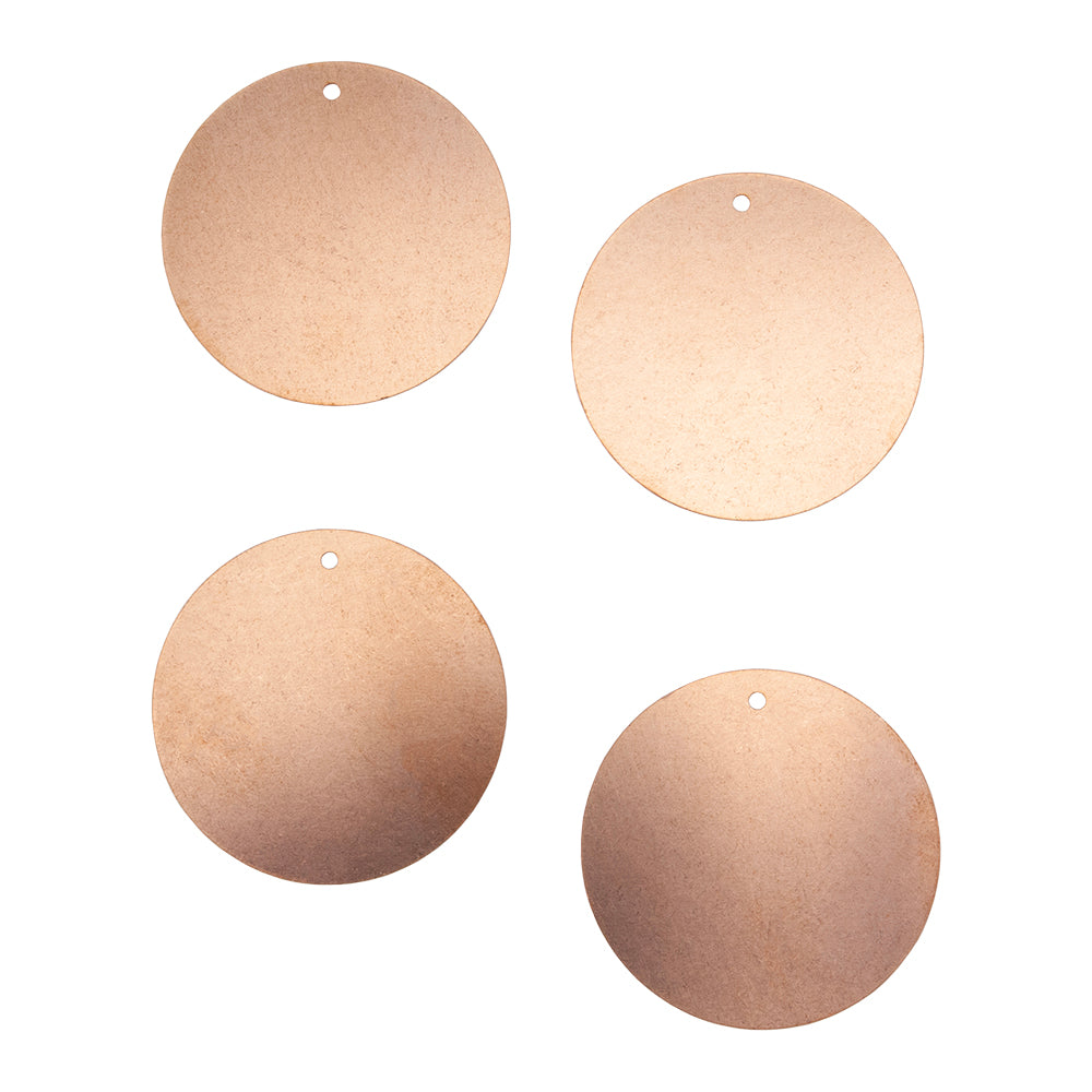 Copper Blanks - Round  40mm - Pkg/4