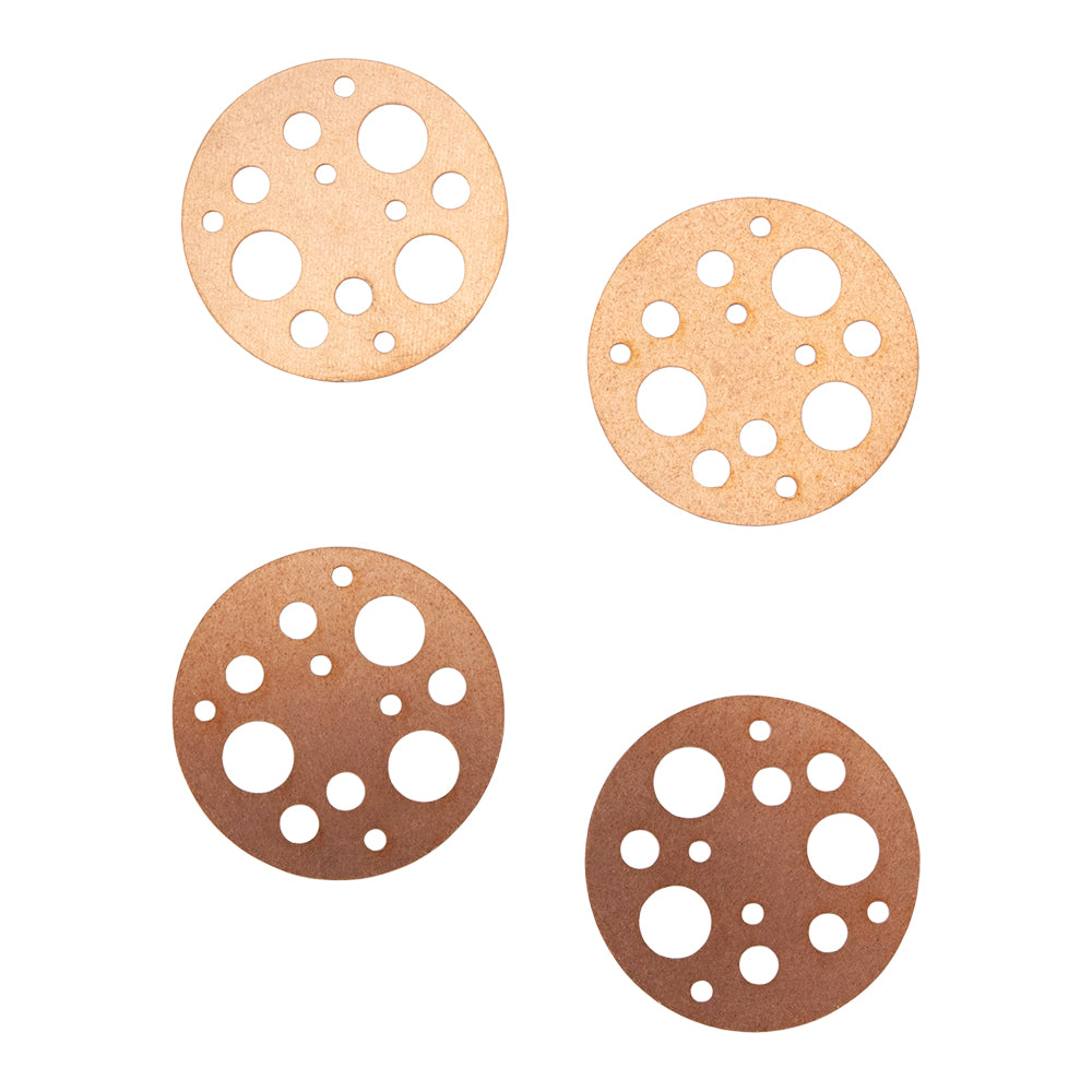 Copper Blanks - Round with Holes 30mm - Pkg/4