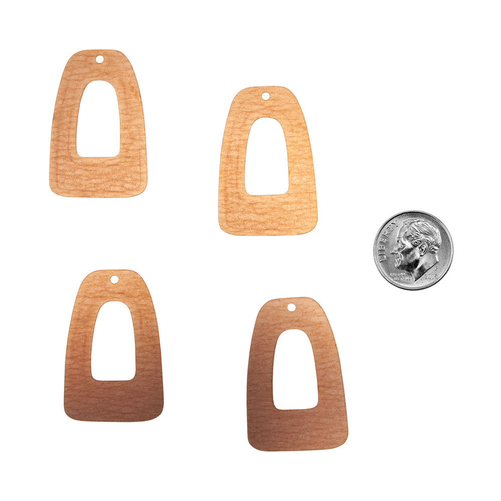 Copper Blanks - Open Arch 35mm - Pkg/4 with dime