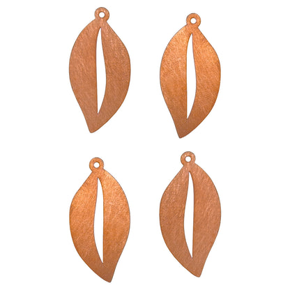 Copper Blanks - Open Leaf - Pkg/4
