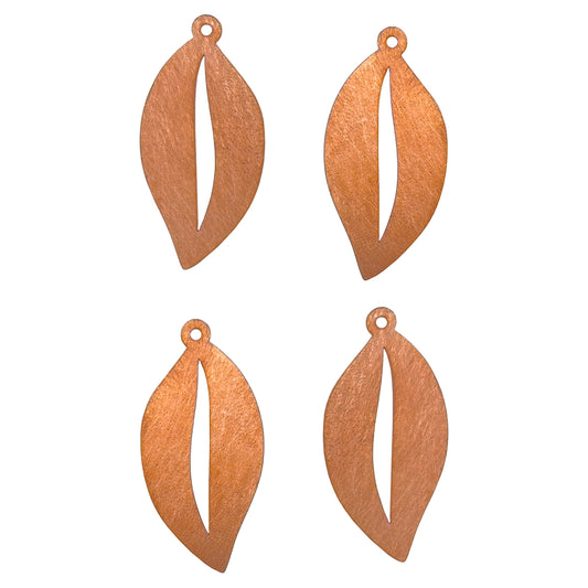 Copper Blanks - Open Leaf - Pkg/4