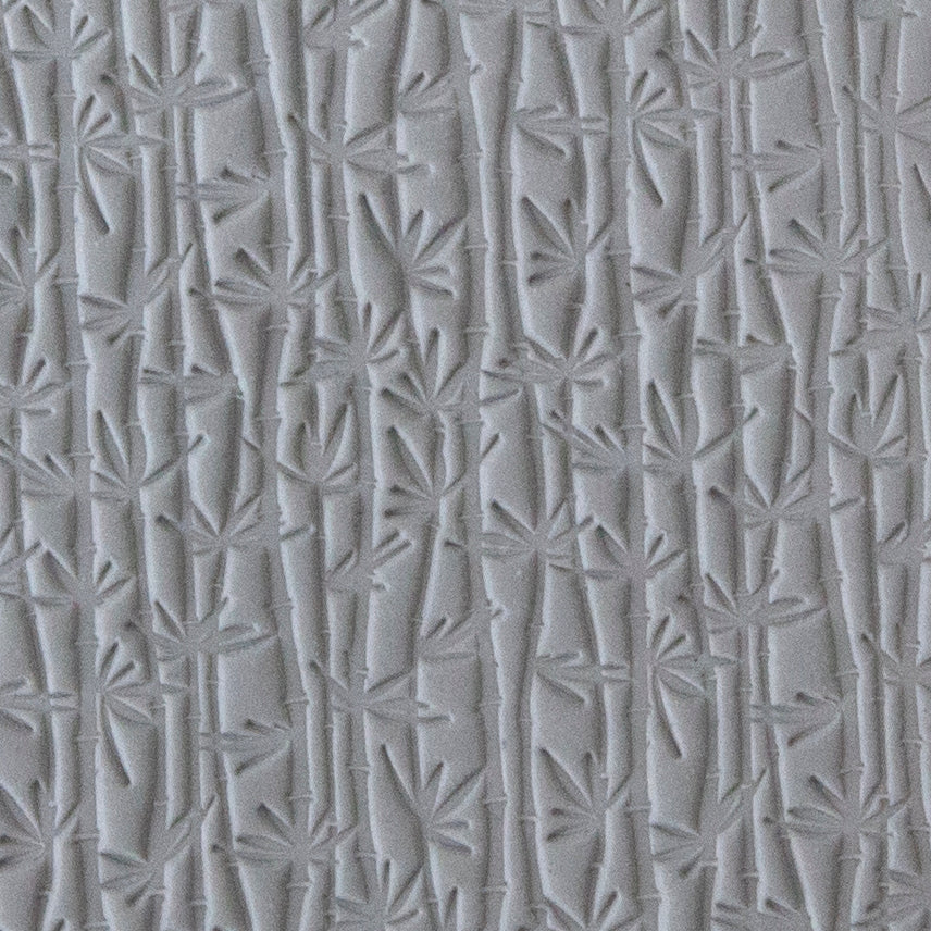 Mega Texture Tile - Bamboo sample in gray clay