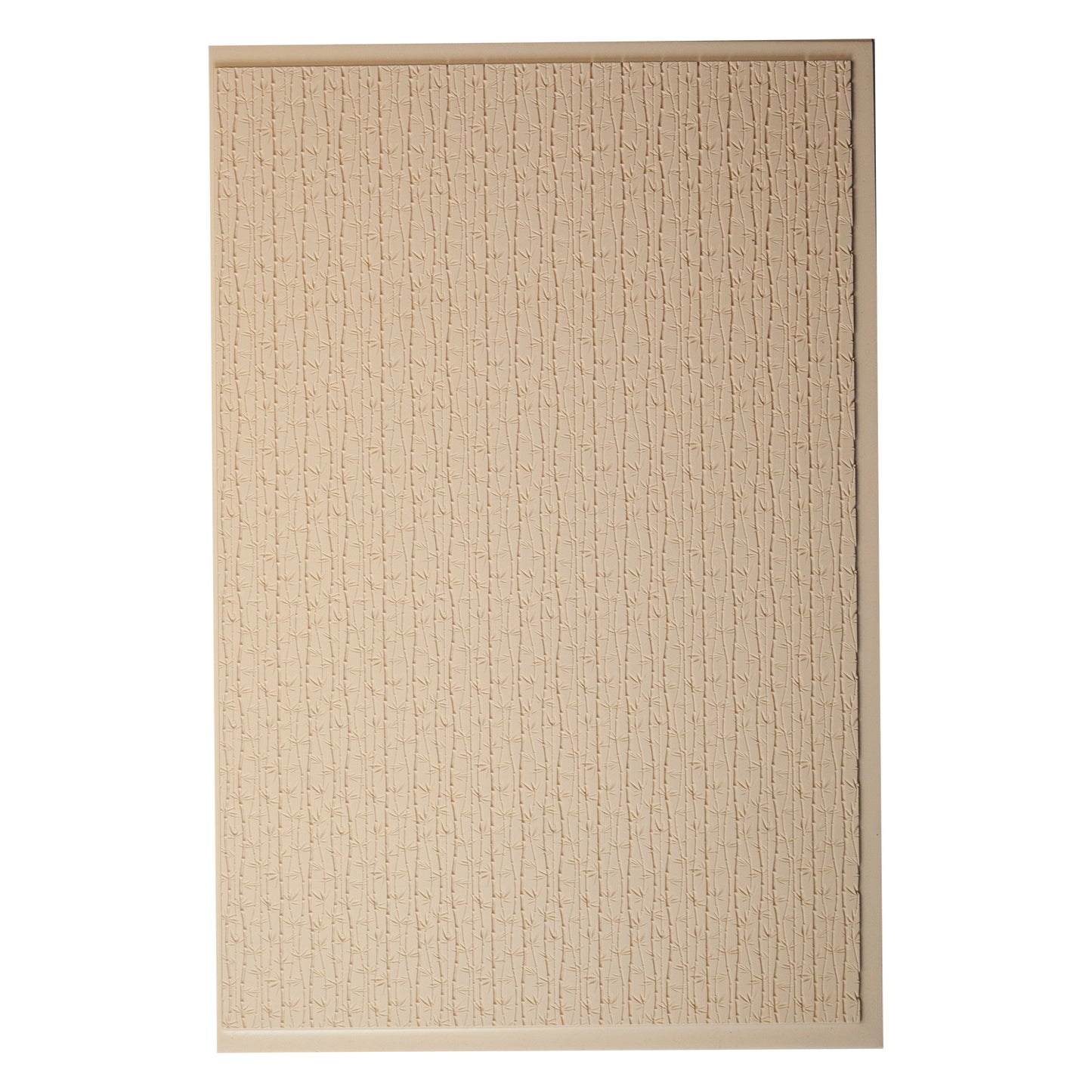 Mega Texture Tile - Bamboo Embossed Use to impress texture in soft clays. Mega Texture Tiles are perfect for projects both large and small. Mega Tiles measure 9-1/4" x 6" and are about 7 times larger than Texture Tiles. These textures are flexible, washable and can be used with any soft clay.