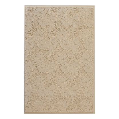 Mega Texture Tile - Hibiscus Embossed. Use to impress texture in soft clays. Mega Texture Tiles are perfect for projects both large and small. Mega Tiles measure 9-1/4" x 6" and are about 7 times larger than Texture Tiles. These textures are flexible, washable and can be used with any soft clay.