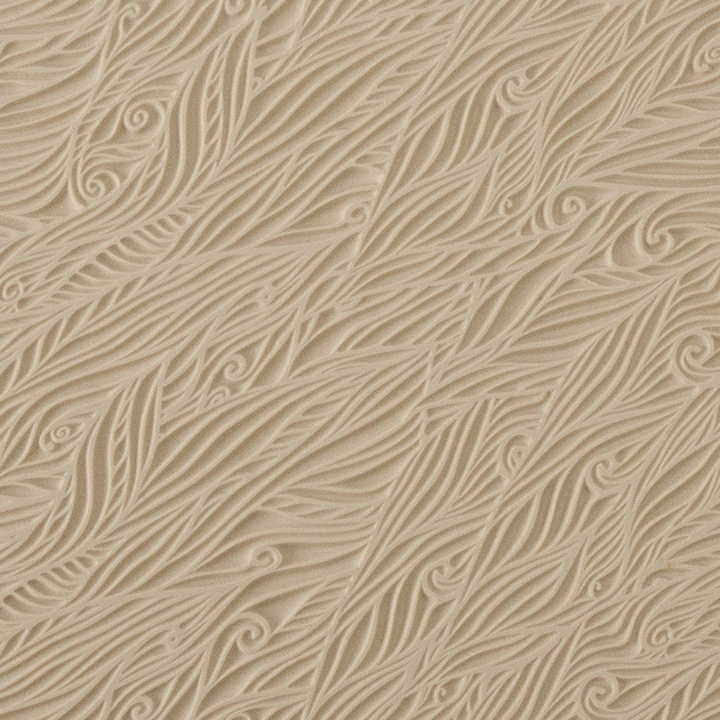 Mega Texture Tile - Blowing in the Wind. Use to impress texture in soft clays. Mega Texture Tiles are perfect for projects both large and small. Mega Tiles measure 9-1/4" x 6" and are about 7 times larger than Texture Tiles. These textures are flexible, washable and can be used with any soft clay.