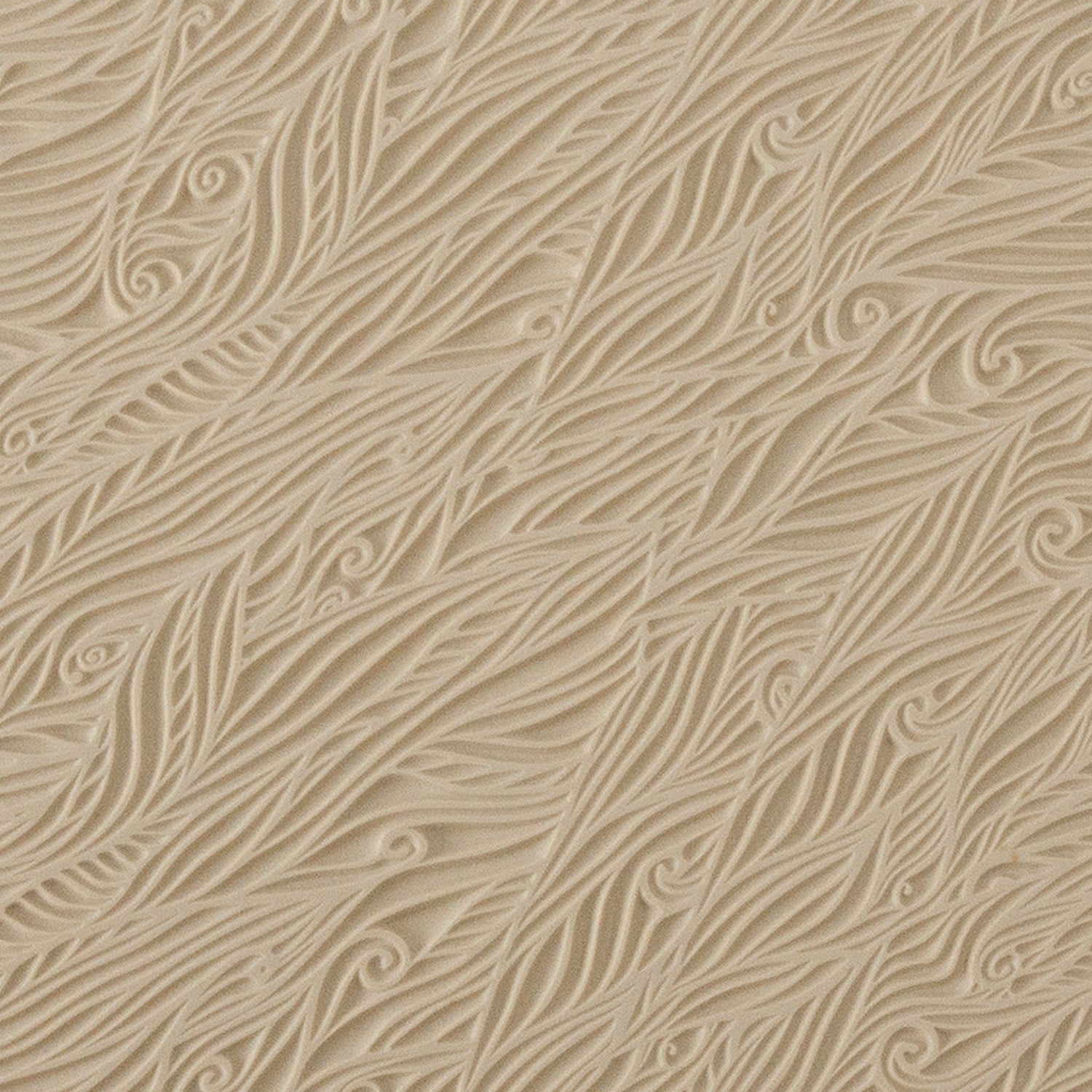 Mega Texture Tile - Blowing in the Wind. Use to impress texture in soft clays. Mega Texture Tiles are perfect for projects both large and small. Mega Tiles measure 9-1/4" x 6" and are about 7 times larger than Texture Tiles. These textures are flexible, washable and can be used with any soft clay.