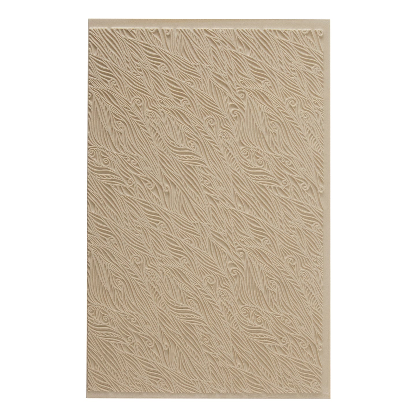 Mega Texture Tile - Blowing in the Wind. Use to impress texture in soft clays. Mega Texture Tiles are perfect for projects both large and small. Mega Tiles measure 9-1/4" x 6" and are about 7 times larger than Texture Tiles. These textures are flexible, washable and can be used with any soft clay.