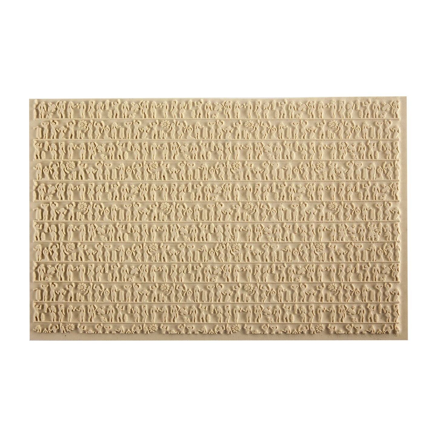 Mega Texture Tile - Ancient People Use to impress texture in soft clays. Mega Texture Tiles are perfect for projects both large and small. Mega Tiles measure 9-1/4" x 6" and are about 7 times larger than Texture Tiles. These textures are flexible, washable and can be used with any soft clay.