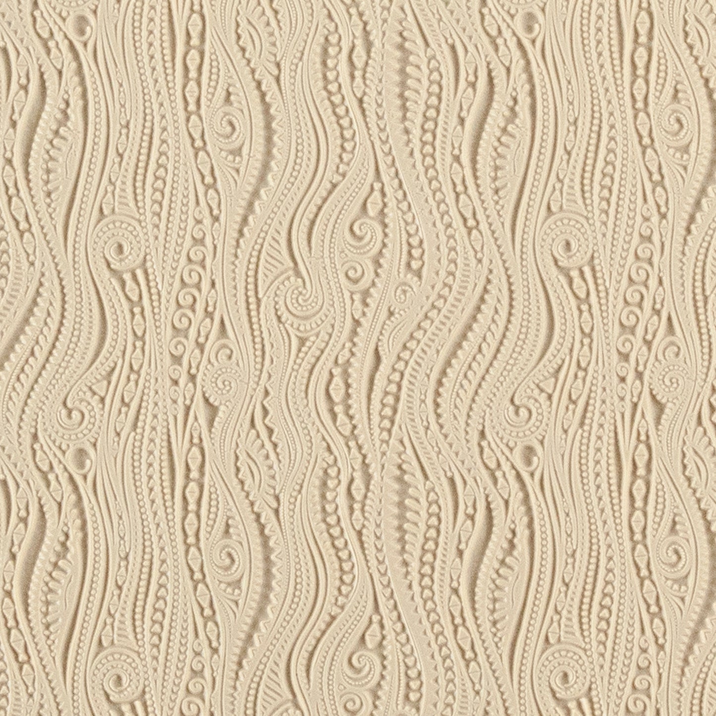 Mega Texture Tile - Tribal Vines. Use to impress texture in soft clays. Mega Texture Tiles are perfect for projects both large and small. Mega Tiles measure 9-1/4" x 6" and are about 7 times larger than Texture Tiles. These textures are flexible, washable and can be used with any soft clay.