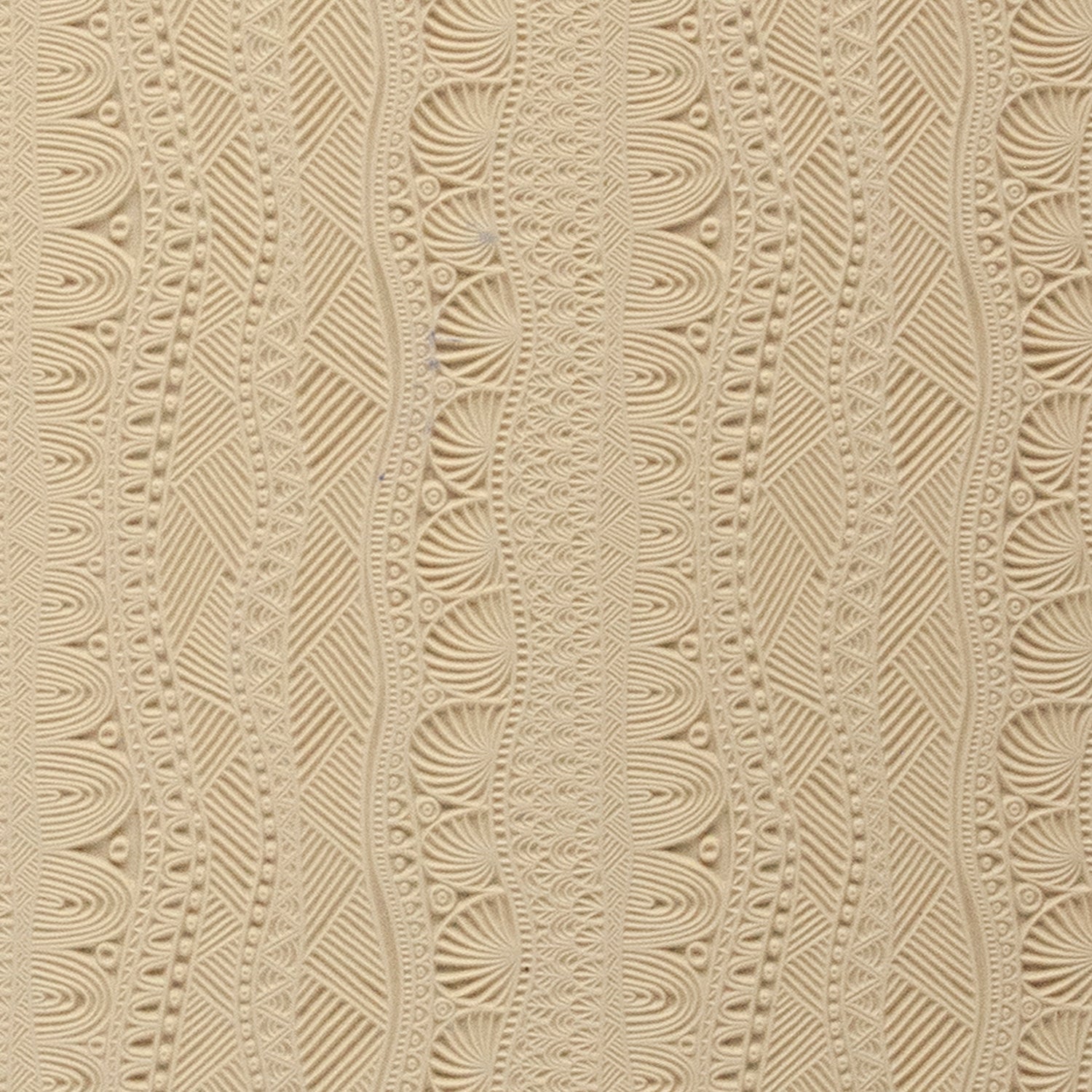 Mega Texture Tile - Borders & Silhouettes. Use to impress texture in soft clays. Mega Texture Tiles are perfect for projects both large and small. Mega Tiles measure 9-1/4" x 6" and are about 7 times larger than Texture Tiles. These textures are flexible, washable and can be used with any soft clay.