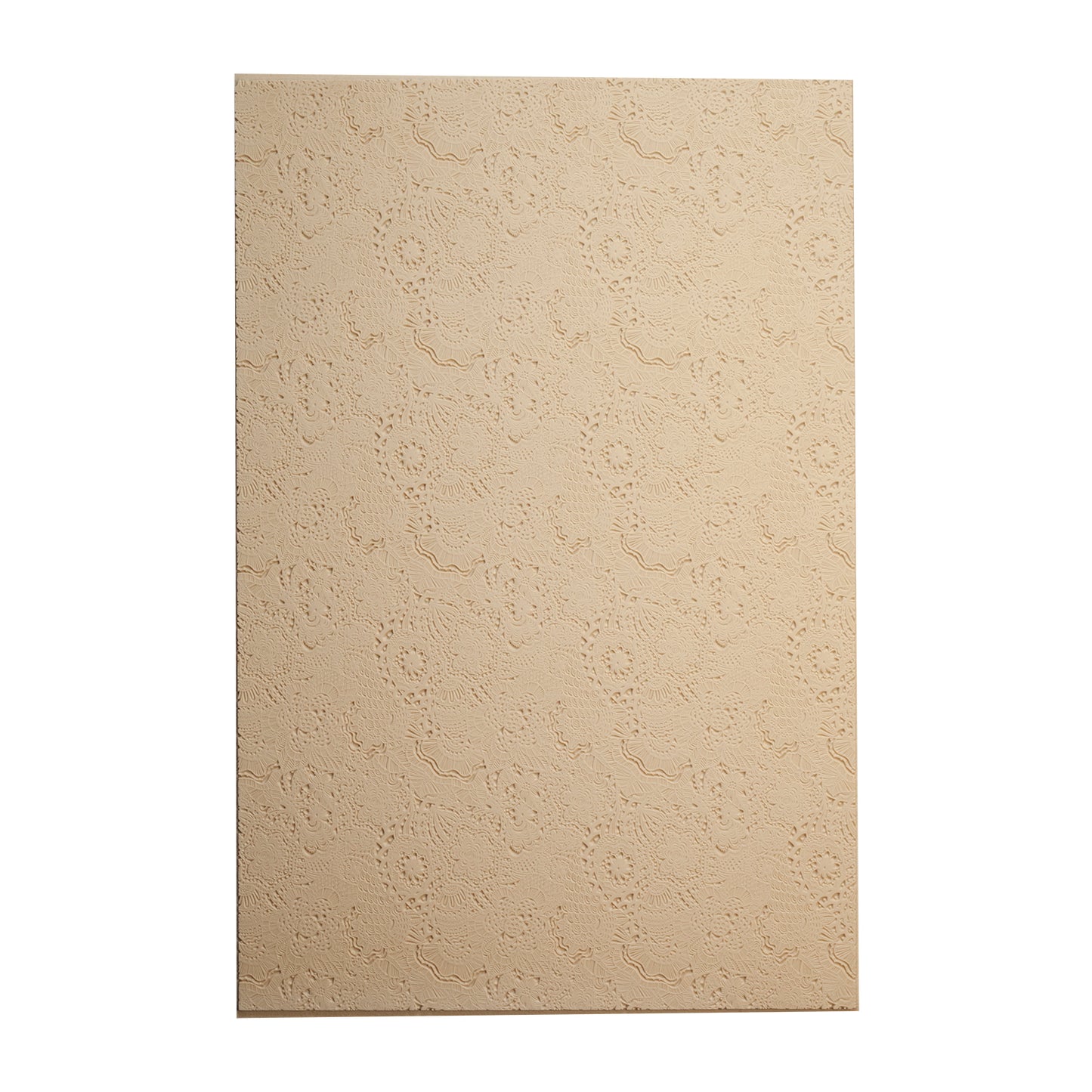 Mega Texture Tile - Flower Power. Use to impress texture in soft clays. Mega Texture Tiles are perfect for projects both large and small. Mega Tiles measure 9-1/4" x 6" and are about 7 times larger than Texture Tiles. These textures are flexible, washable and can be used with any soft clay.
