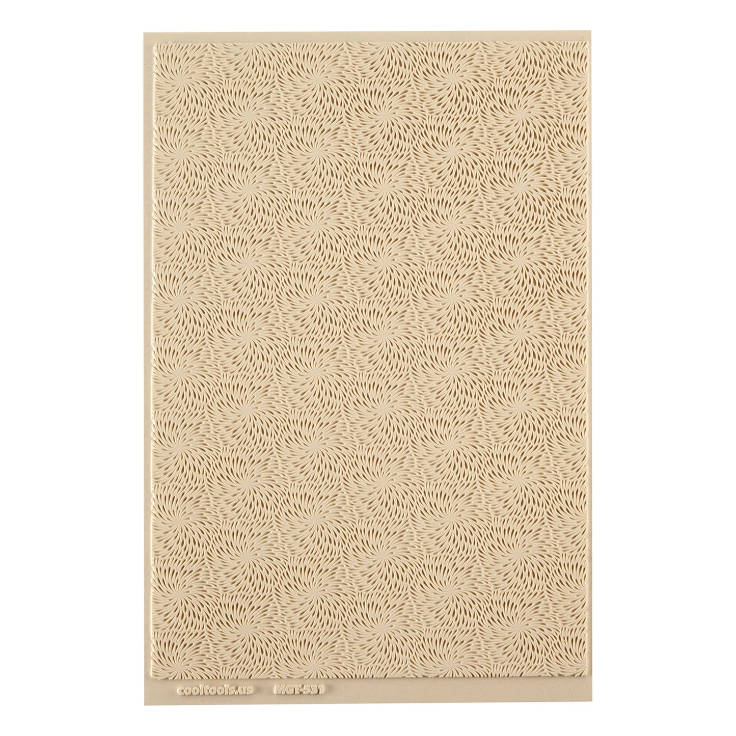 Mega Texture Tile - Fireworks Fineline. Use to impress texture in soft clays. Mega Texture Tiles are perfect for projects both large and small. Mega Tiles measure 9-1/4" x 6" and are about 7 times larger than Texture Tiles. These textures are flexible, washable and can be used with any soft clay.