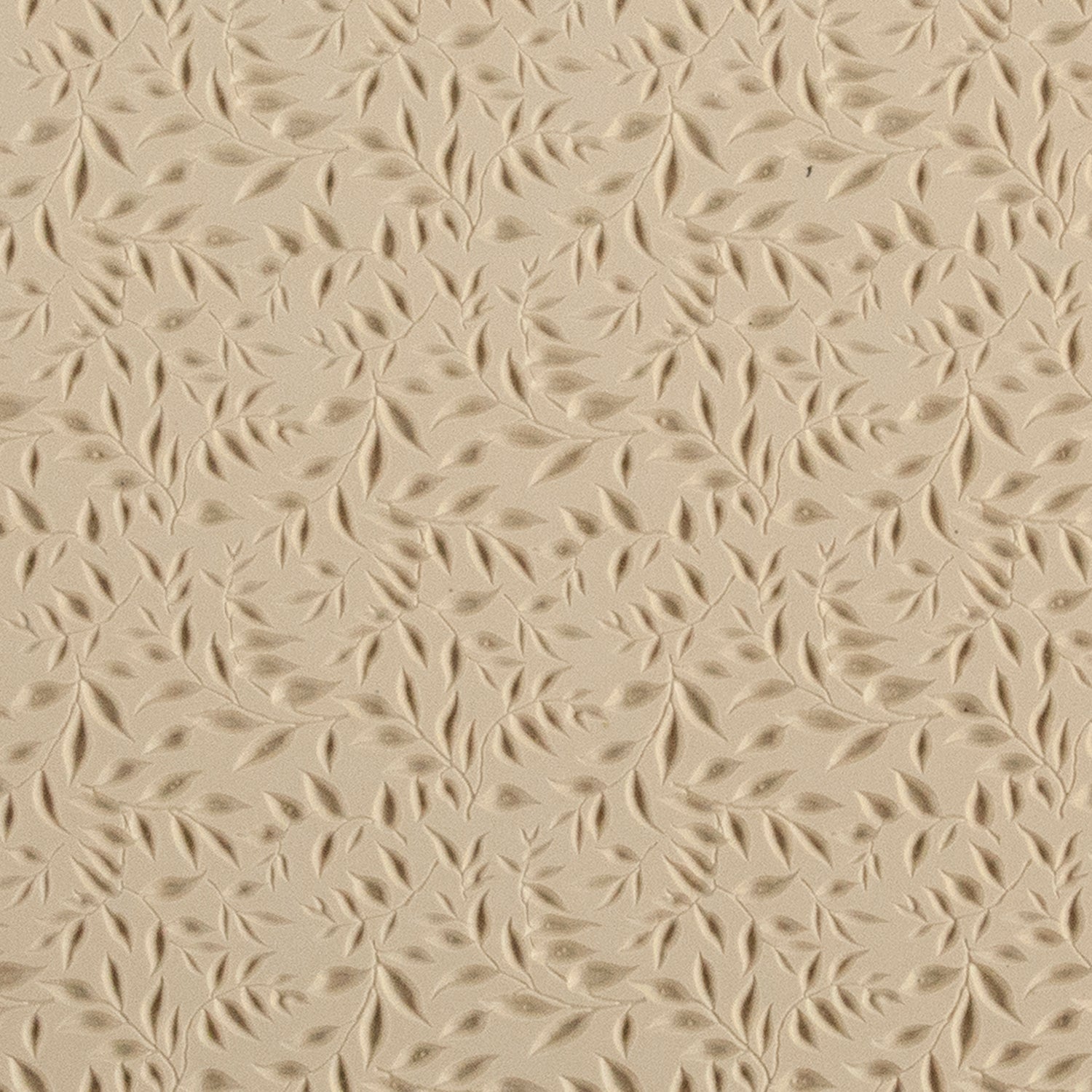 Mega Texture Tile - Simple Leaves Embossed. Use to impress texture in soft clays. Mega Texture Tiles are perfect for projects both large and small. Mega Tiles measure 9-1/4" x 6" and are about 7 times larger than Texture Tiles. These textures are flexible, washable and can be used with any soft clay.