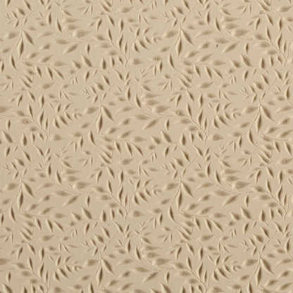 Mega Texture Tile - Simple Leaves Embossed. Use to impress texture in soft clays. Mega Texture Tiles are perfect for projects both large and small. Mega Tiles measure 9-1/4" x 6" and are about 7 times larger than Texture Tiles. These textures are flexible, washable and can be used with any soft clay.