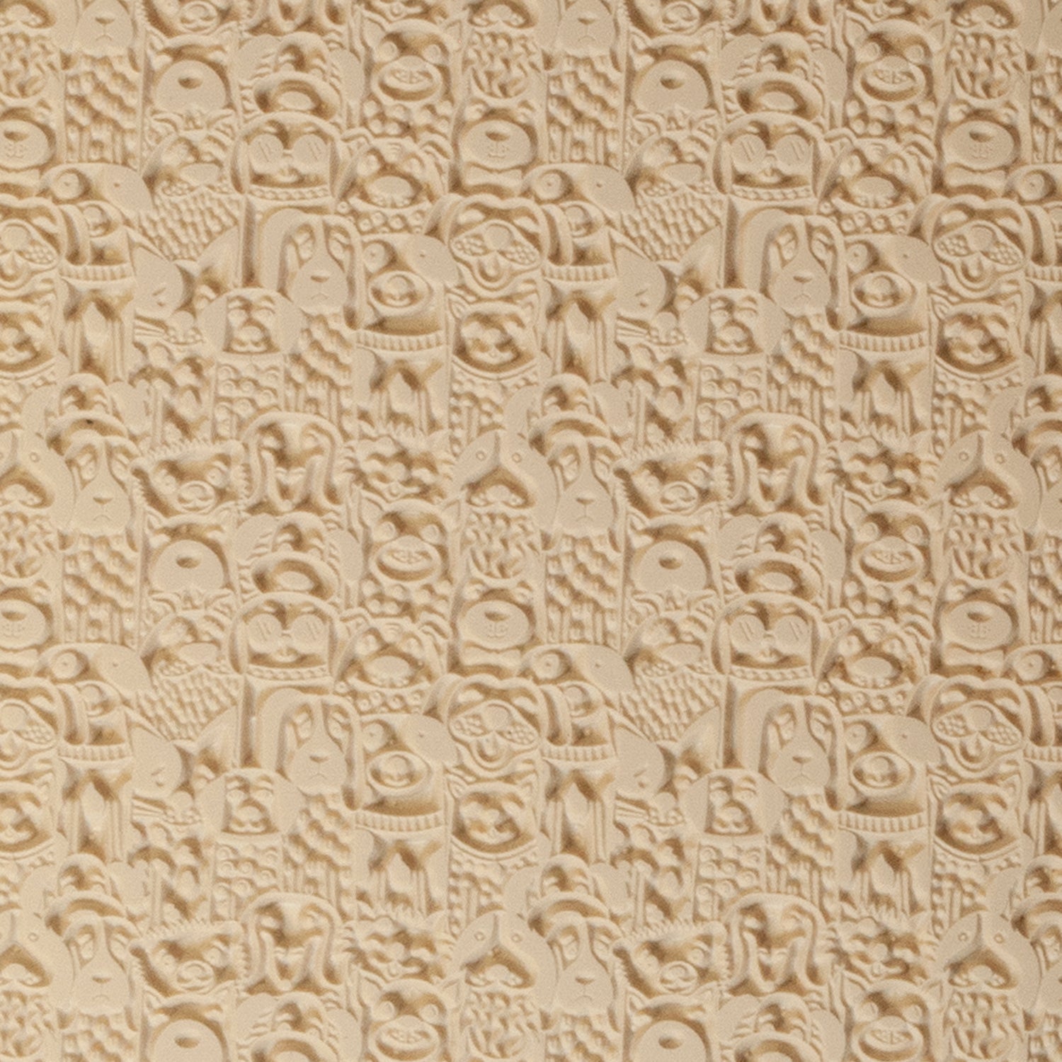 Mega Texture Tile - Canine Companions. Use to impress texture in soft clays. Mega Texture Tiles are perfect for projects both large and small. Mega Tiles measure 9-1/4" x 6" and are about 7 times larger than Texture Tiles. These textures are flexible, washable and can be used with any soft clay.