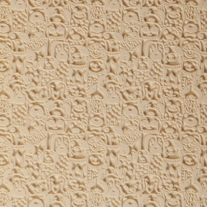 Mega Texture Tile - Canine Companions. Use to impress texture in soft clays. Mega Texture Tiles are perfect for projects both large and small. Mega Tiles measure 9-1/4" x 6" and are about 7 times larger than Texture Tiles. These textures are flexible, washable and can be used with any soft clay.