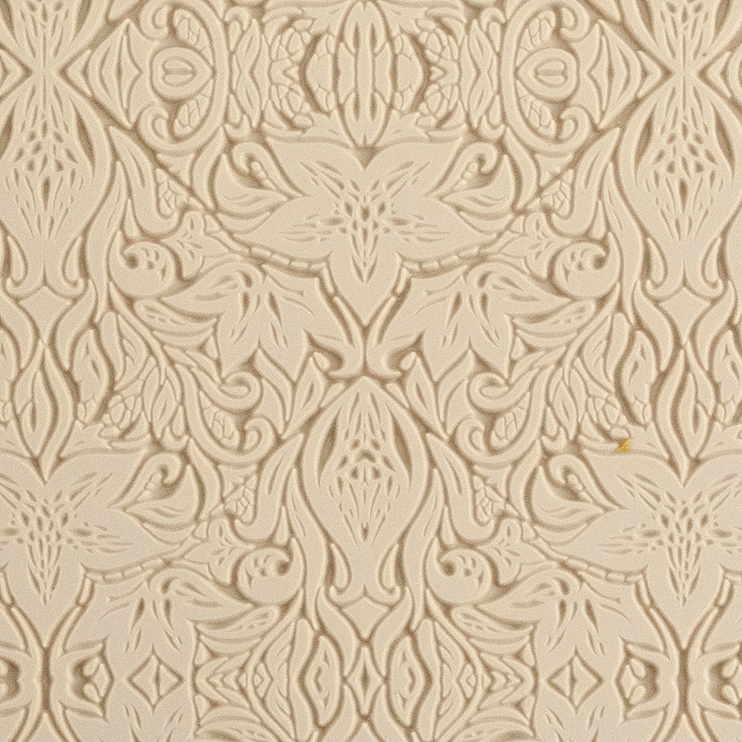 Mega Texture Tile - Lavish Lillies. Use to impress texture in soft clays. Mega Texture Tiles are perfect for projects both large and small. Mega Tiles measure 9-1/4" x 6" and are about 7 times larger than Texture Tiles. These textures are flexible, washable and can be used with any soft clay.