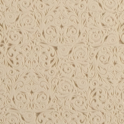 Mega Texture Tile - Damask. Use to impress texture in soft clays. Mega Texture Tiles are perfect for projects both large and small. Mega Tiles measure 9-1/4" x 6" and are about 7 times larger than Texture Tiles. These textures are flexible, washable and can be used with any soft clay.