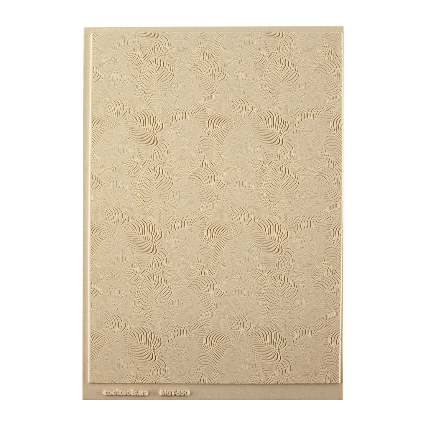 Mega Texture Tile - In the Tropics. Use to impress texture in soft clays. Mega Texture Tiles are perfect for projects both large and small. Mega Tiles measure 9-1/4" x 6" and are about 7 times larger than Texture Tiles. These textures are flexible, washable and can be used with any soft clay.