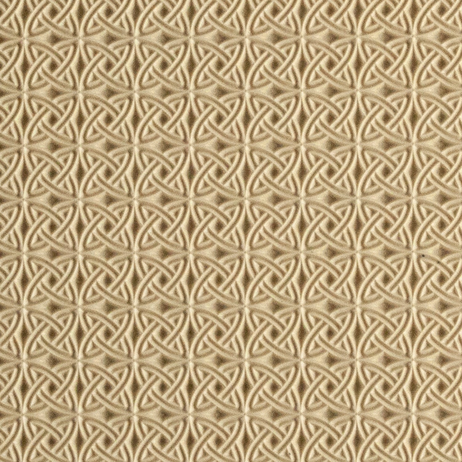 Mega Texture Tile - Celtic Over & Under. Use to impress texture in soft clays. Mega Texture Tiles are perfect for projects both large and small. Mega Tiles measure 9-1/4" x 6" and are about 7 times larger than Texture Tiles. These textures are flexible, washable and can be used with any soft clay.