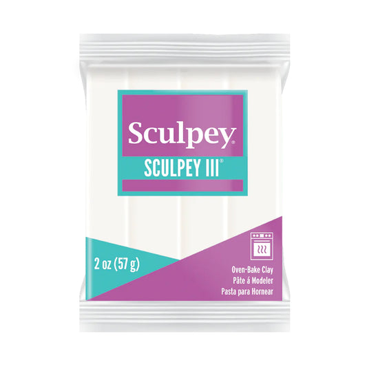 Sculpey III Polymer Clay - White 2 oz block