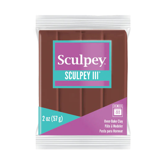 Sculpey III Polymer Clay - Chocolate 2 oz block
