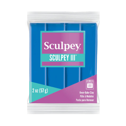 Sculpey III Polymer Clay - Blue 2 oz block