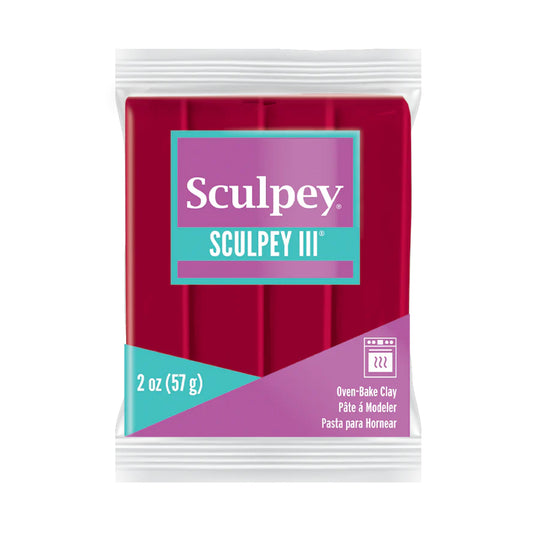 Sculpey III Polymer Clay - Red 2 oz block