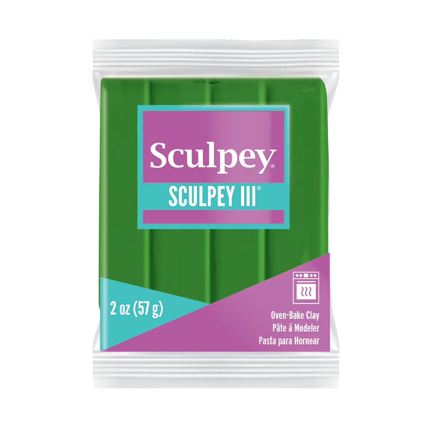 Sculpey III Polymer Clay - Leaf Green 2 oz block