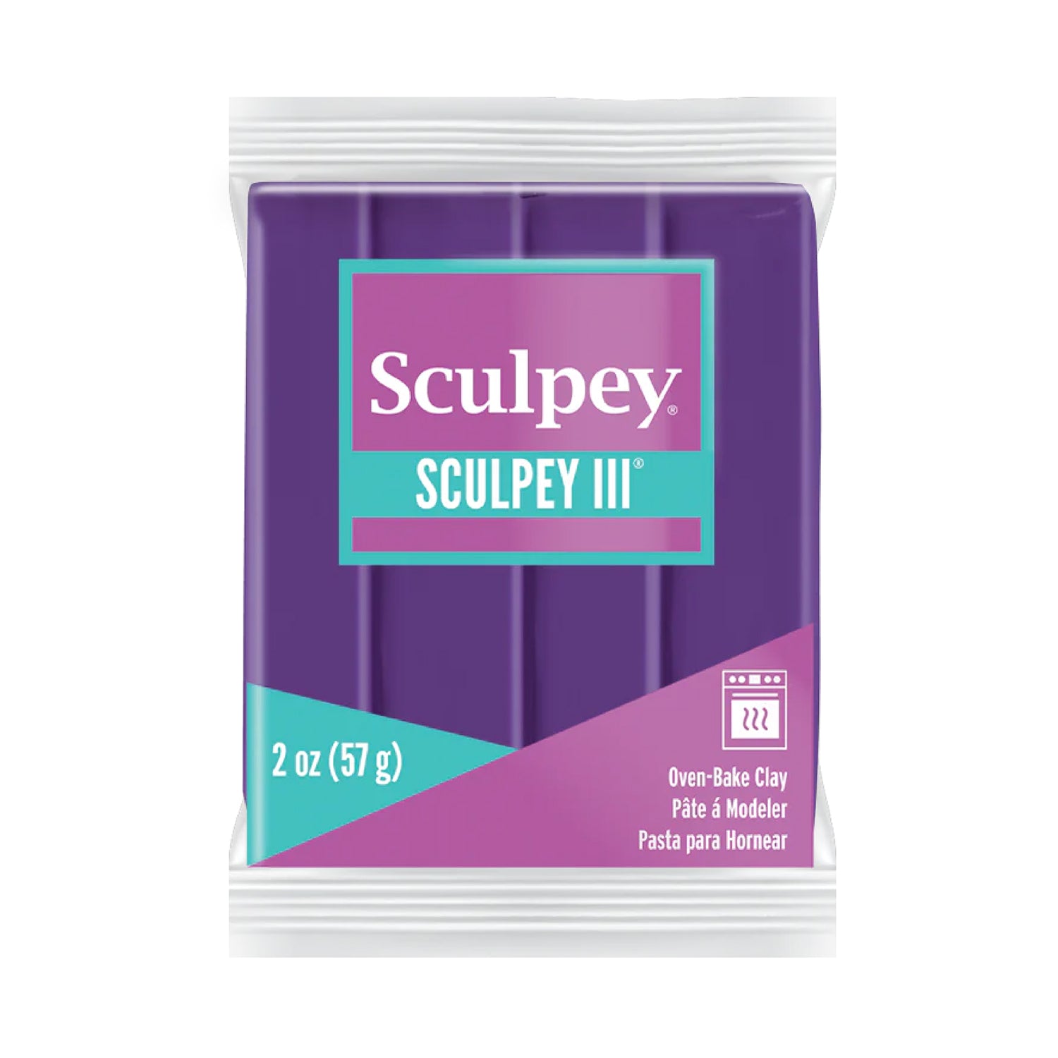 Sculpey III Polymer Clay - Purple 2 oz block