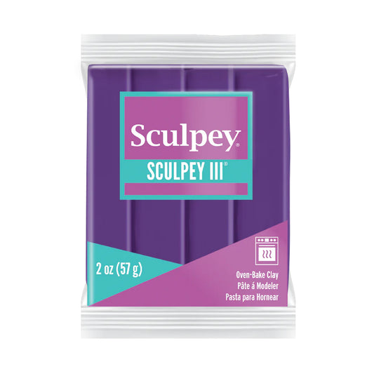 Sculpey III Polymer Clay - Purple 2 oz block